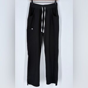 FIGS Black Technical Collection Straight Leg Scrubs Pants